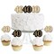 Big Dot of Happiness Adult 40th Birthday - Gold - Dessert Cupcake Toppers - Birthday Party Clear Treat Picks - Set of 24